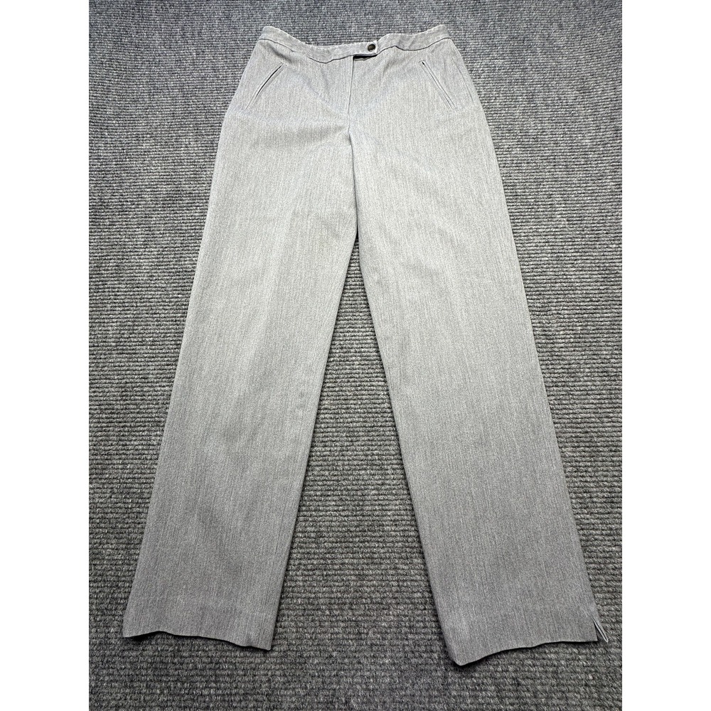 Talbots Pants Womens 8 Gray Stretch Dress Slacks Straight Leg Work Office Career